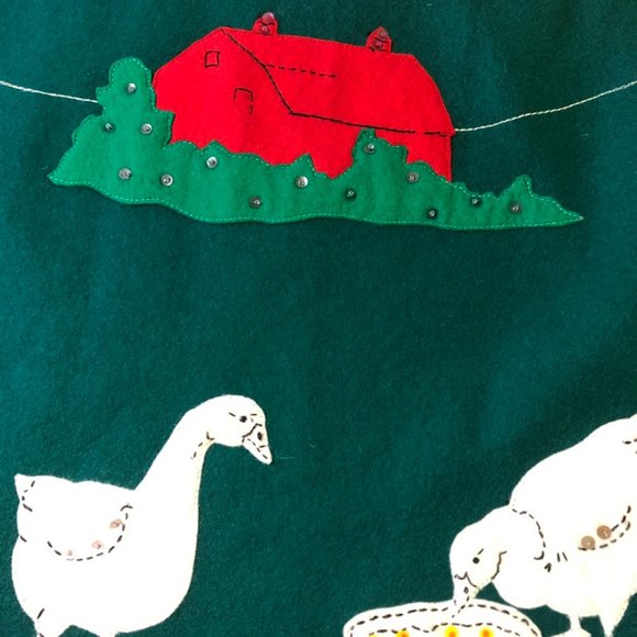 Real 50s wool felt circle skirt. Clean. Impeccable. - Picture 3 of 10